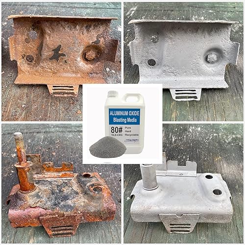 Miniatura 5 de Medios de explosión de óxido de aluminio 80 # Blast Gabinete Blasting Pistola de chorro de arena abrasivo Medios de chorro de arena abrasivo-10LBS