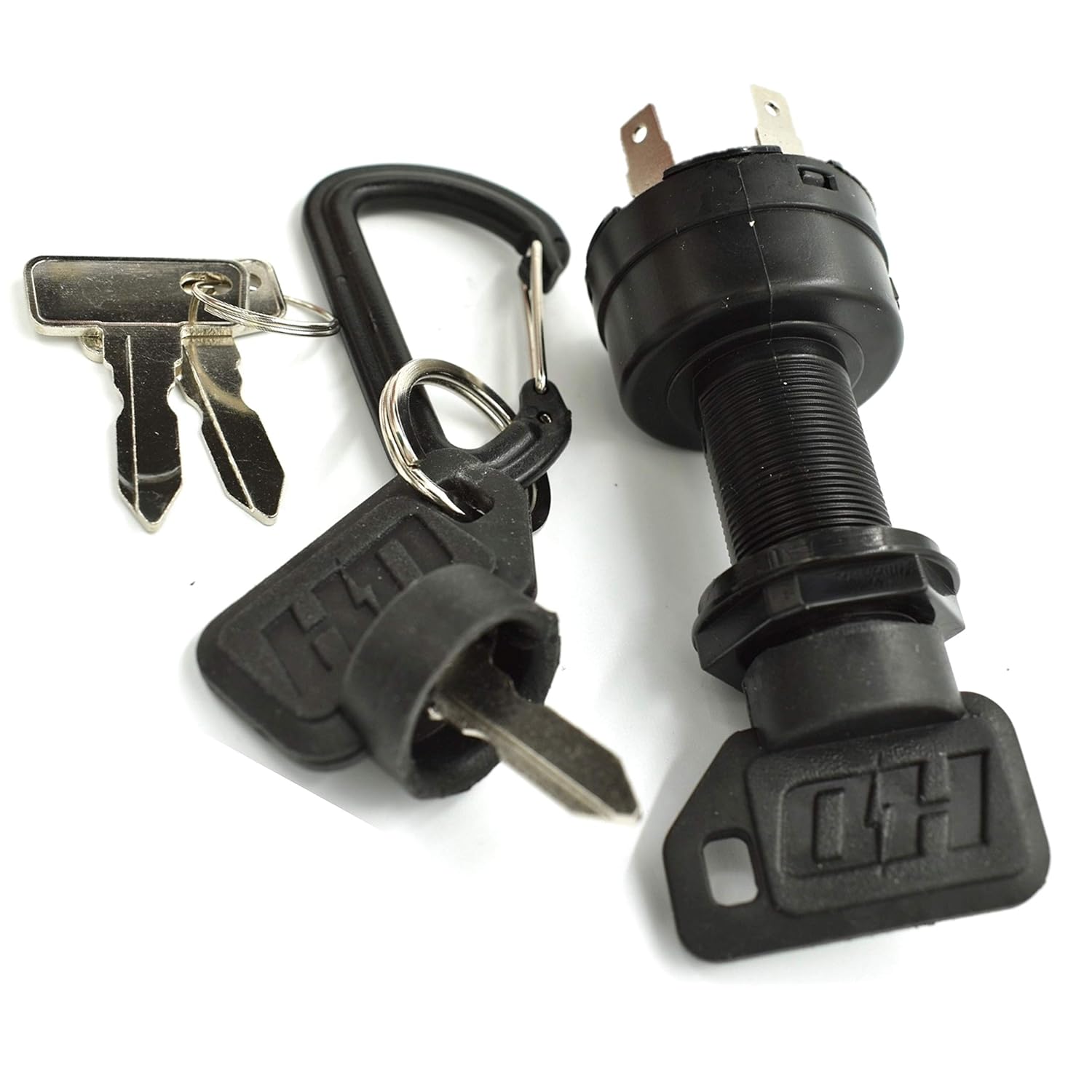 HD Switch Starter Ignition Key Switch w/ 4 Keys Replaces Club Car 1025714-01, 102571401, 4-Pin, Gas Golf Cart, Clubcar