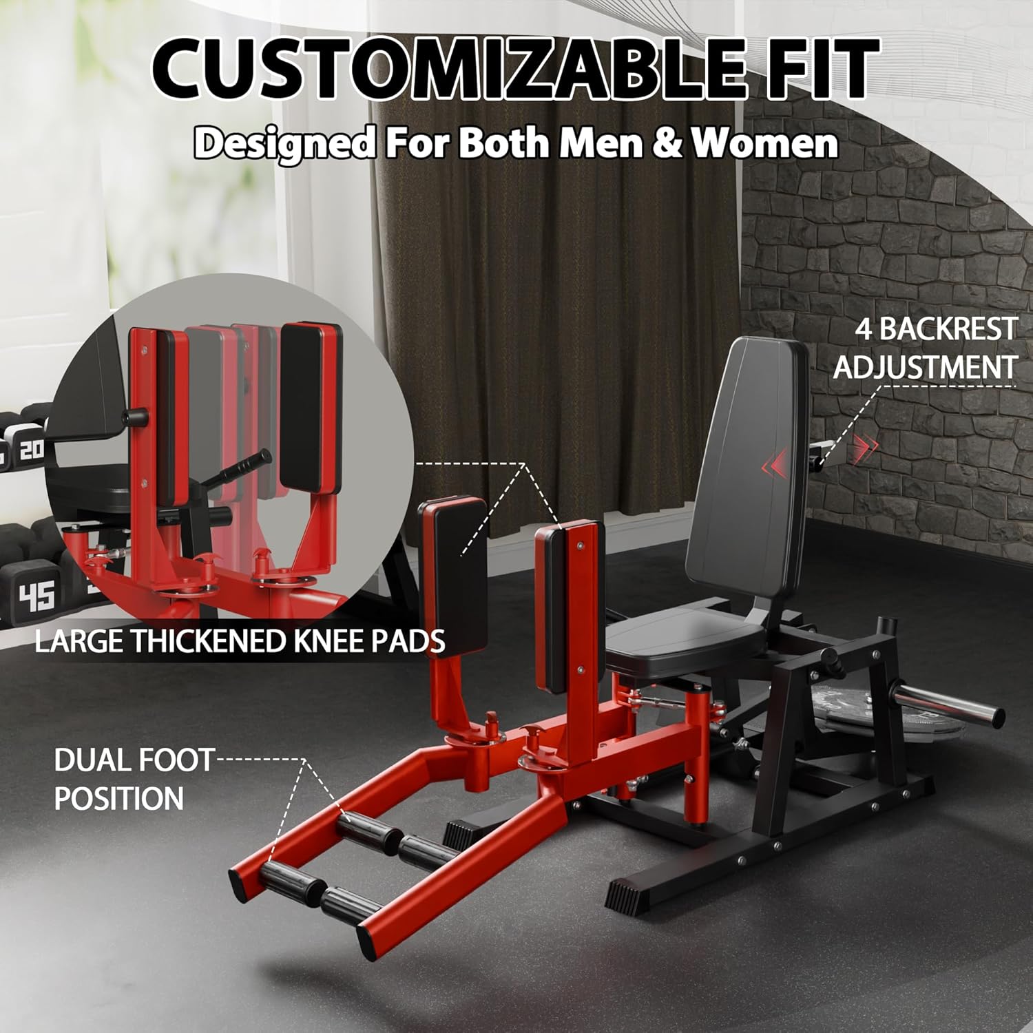 Mikolo Plate-Loaded Hip Abductor And Adductor Machine For Ho...