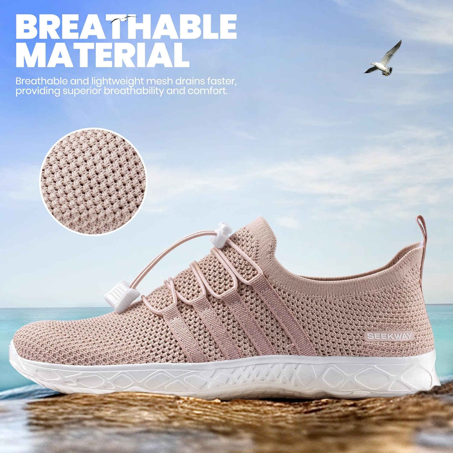 SEEKWAY Mens Womens Water Shoes Quick Dry Aqua Shoes Barefoot for Beach Surf Hiking Pool Water Sports - Image 2