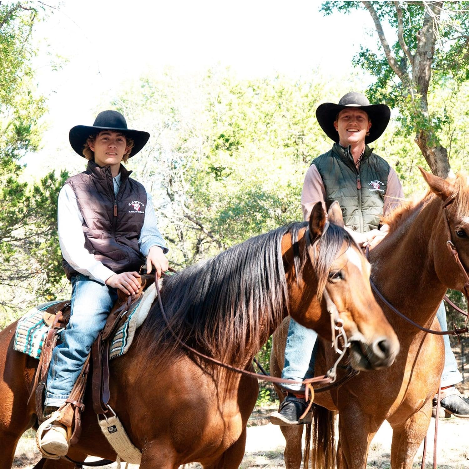 Lazy J Ranch Men's Lightweight Relaxed Fit Vest - Brown - Image 3