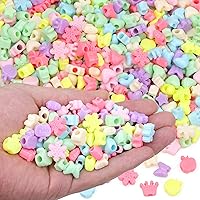 Vista 26 de Cuentas de Pony de Plástico Coloridas para Pulsera para Hacer Joyas para Pulseras de Amistad 6x9mm Multicolor para Cuentas Trenzado de Cabello