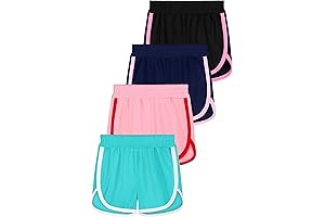 Girls Summer Running Dry-Fit Athletic Basketball Soccer Quick Dry Shorts Size 10-12