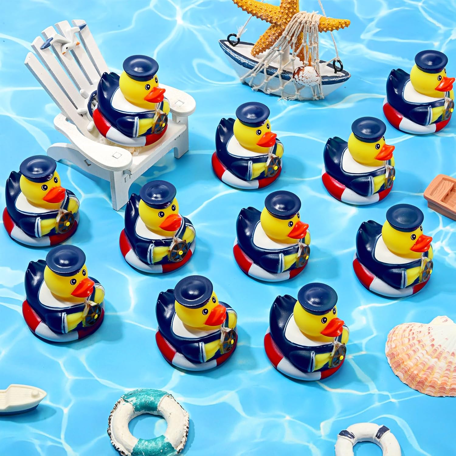 Jerify Cruise Ships Rubber Ducks 2 Inch Nautical Sailing Rubber Cruise Ship Ducks Bulk for Party Gift Bath Carnival Pool(48 Pcs)