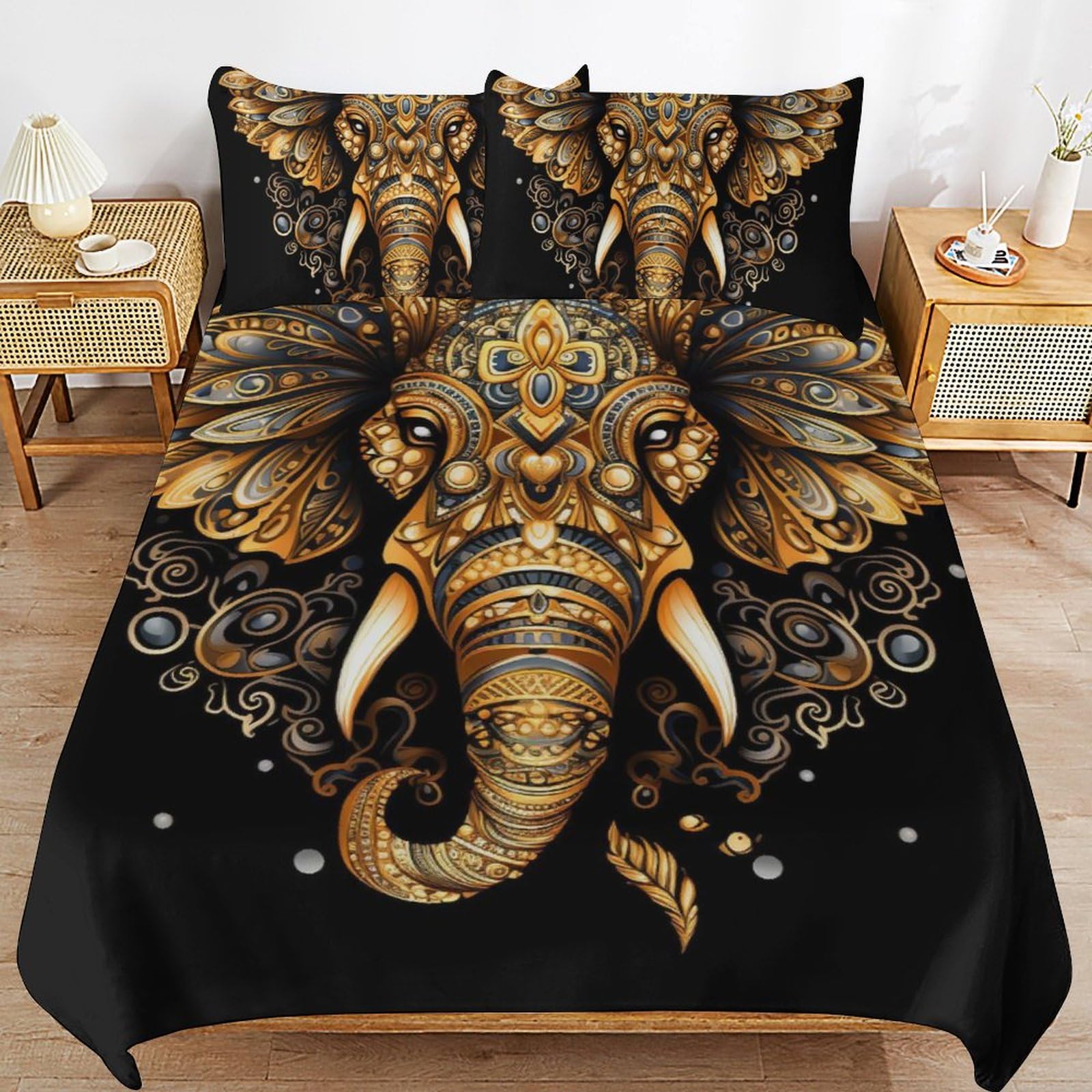 Housse de couette 135x200 cm avec taies d'oreiller en microfibre pour lit enfant