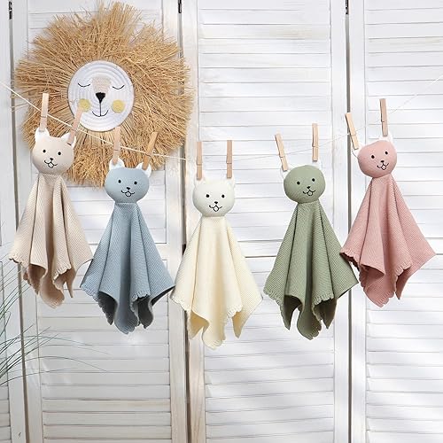 Miniatura 7 de LAWKUL Edredón suave para bebés, manta de seguridad de algodón de punto para recién nacidos, niño y niña, color blanco