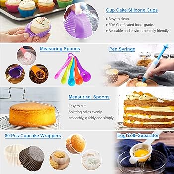 食器 cake Amazon.com: Cake Decorating Supplies,493 PCS Cake Decorating