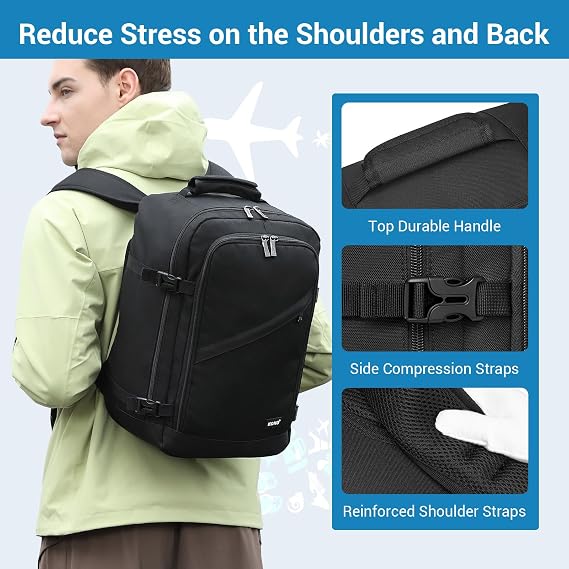 Kono Travel Backpack Airline Approved Under Seat Personal Item Bag