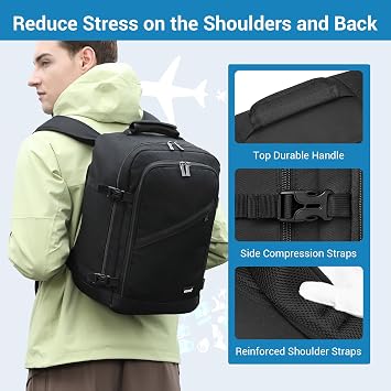 Kono Travel Backpack Airline Approved Under Seat Personal Item Bag