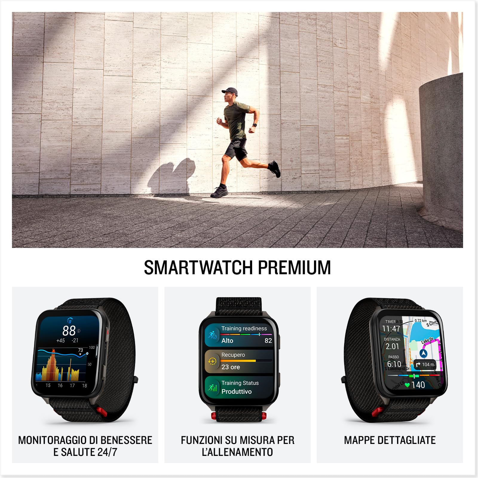 Garmin Venu X1, GPS Smartwatch, Ampio Display AMOLED 2", Torcia LED, Cassa Ultra Sottile da 8 mm, 100 App Sportive Precaricate, Autonomia fino a 8 giorni, Cinturino in Nylon ComfortFit, Black