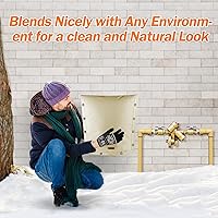 Vista 2 de Cubierta de aislamiento de tubería para prevención de reflujo de apertura de 3 vías (5 °F) – Cubierta de válvula de riego – Cubierta de bomba