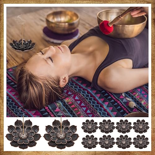 Miniatura 4 de 100 piezas de incienso, palos de loto, quemador de incienso, cono, colector de cenizas, accesorios de fragancia para el hogar, decoración de