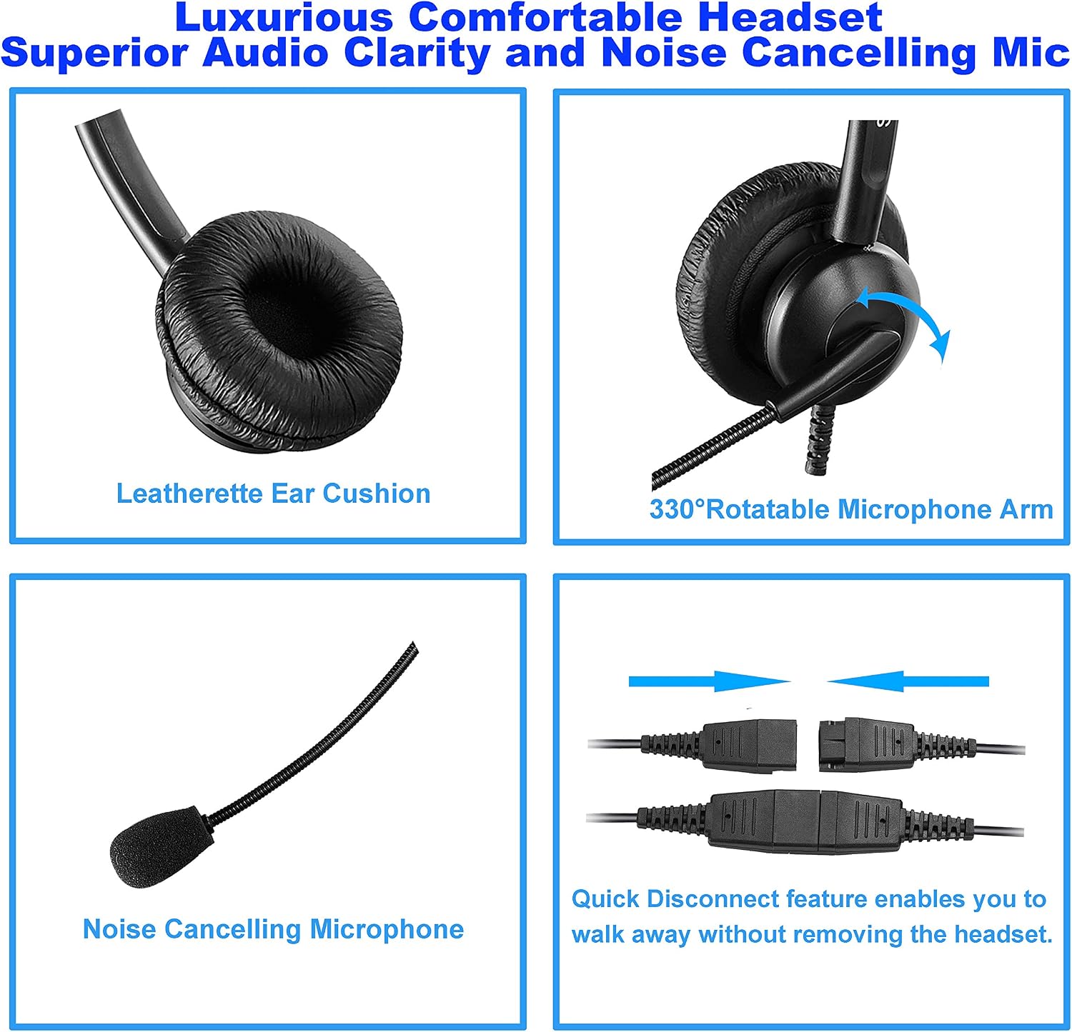 Crаzу Dеаlѕ Sinseng Cisco Telephone Headset rj9 for Call Center with Noise Cancelling Microphone, Office Headphones with Volume Control for Cisco Jabra Yealink Avaya Unify Vtech Grandstream IP Phones