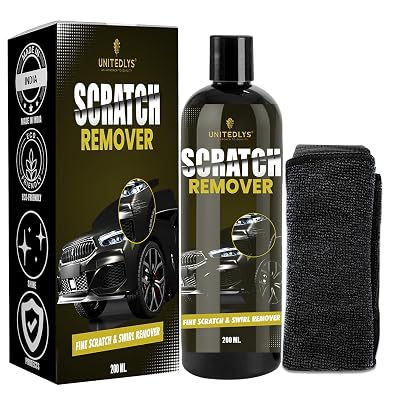 Unitedlys Premium 200ML Car Scratch Remover Kit with Microfiber Cloth | Buff Out Minor Scratch Remover for Bikes & Cars 