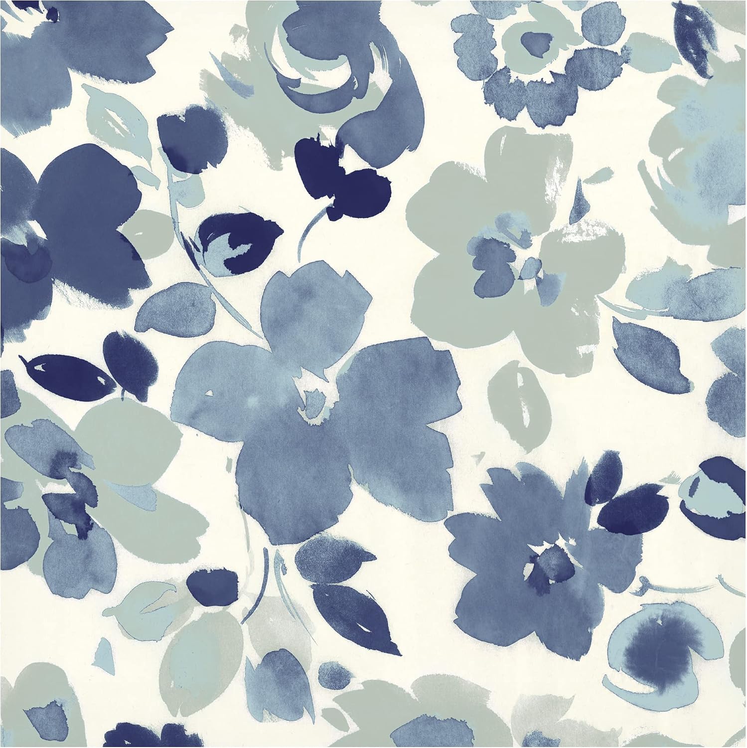Trademark Fine Art 'Soft Blue Florals III' Canvas Art by Wild Apple Portfolio