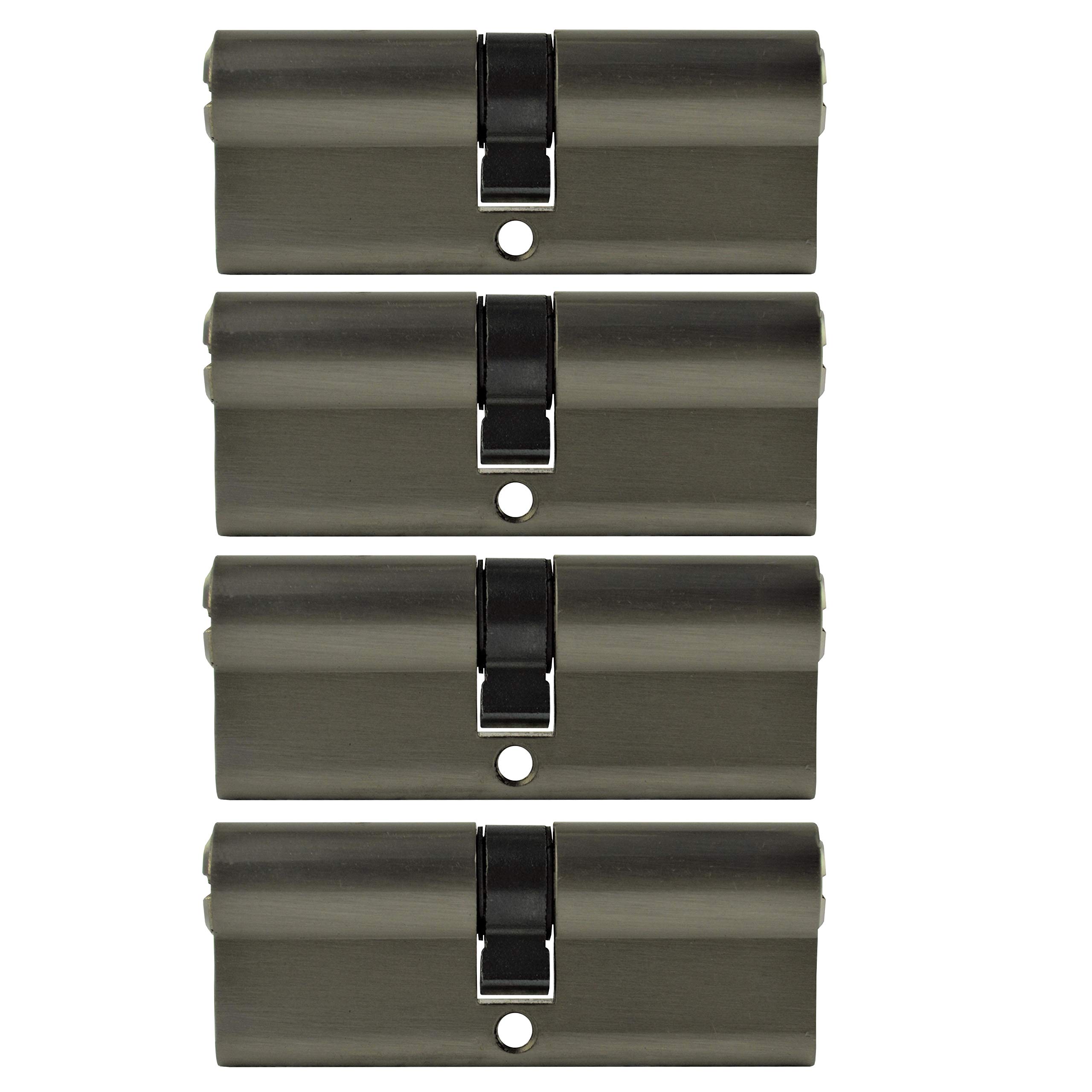 60 mm 4 x serrures à cylindre double 30/30 de serrure massif avec 20 clés réversibles A : 40 B Lot (60 30/30, profilé fermeture simultanée), (Zylinderschloss)