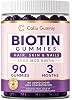 Biotin Gummibärchen 6000 mcg 90 Gummies 3 Monate Biotin Zink Folsäure & Vitamine Für Haare Haut & Nägel |Zuckerfrei Haarwachstum Glanz & Energie Brombeer-Melone Geschmack