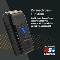 Wahl Vanish Elektromos Borotva - Precíziós Kontúrvágó Arcra és Nyakra, Irritációmentes Borotválás, 100 Perces Üzemidő, Fekete 6