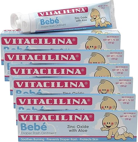 Vitacilina Bebe Diaper Rash Ungüento 1.76 onzas, paquete de 6