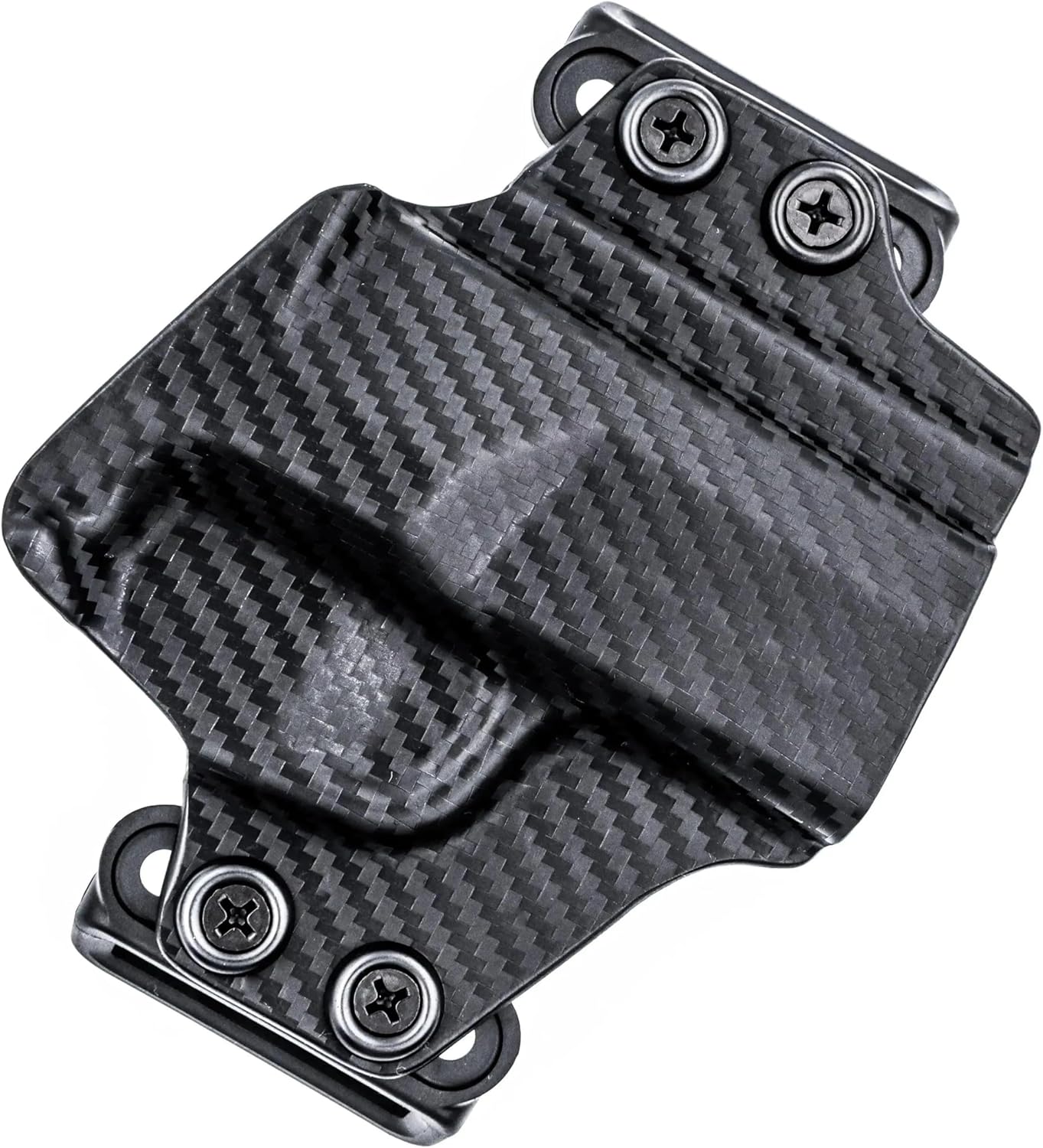 Rounded OWB Pancake Holster - Outside Waistband Carry, American Made, Concealment Express, Carbon Fiber Black Kydex, Optics Ready, Fits: