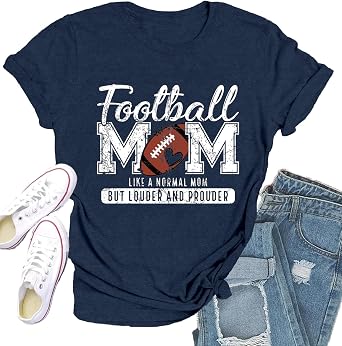Womens Baseball Mom Shirts Baseball Heart T-Shirt Funny Game Day Tee Tops