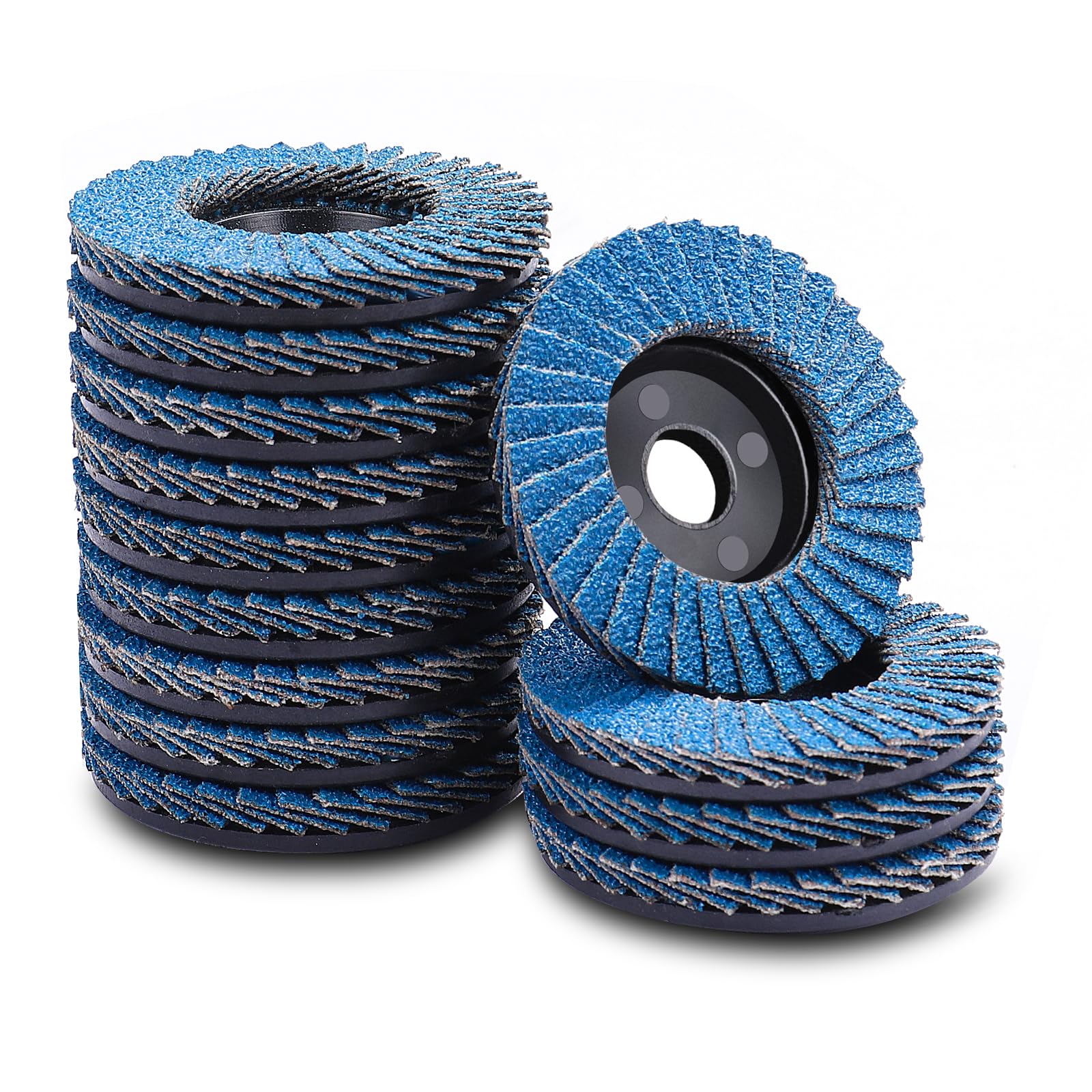 12 Pcs Disques à Lamelles, 76mm Disque 40 Grain Meuleuse Compartiments pour Meuleuse Convient à l'acier Inoxydable, Bois, Métal