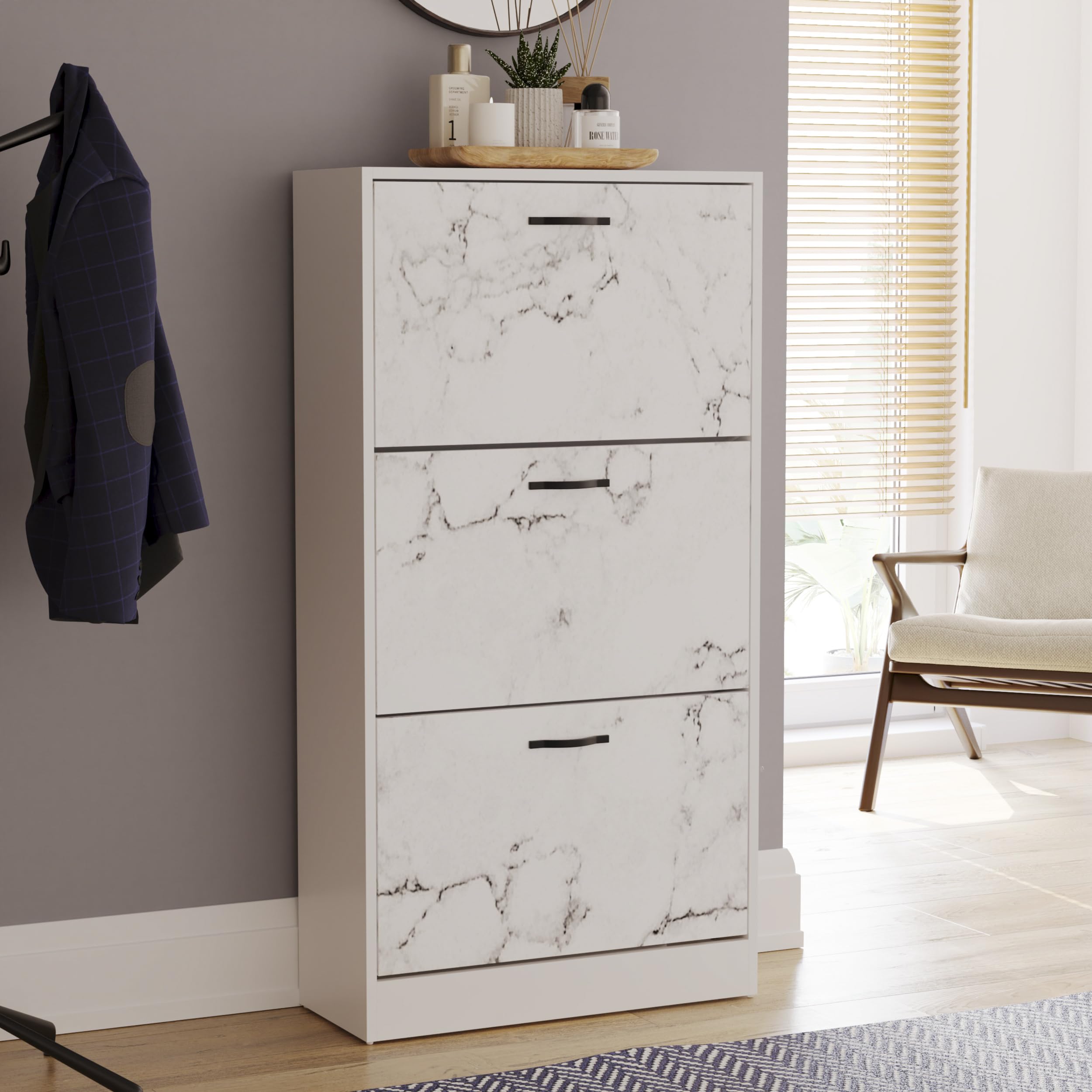 Vida Designs Drawer Shoe Cabinet Cupboard Shoe Storage Organiser