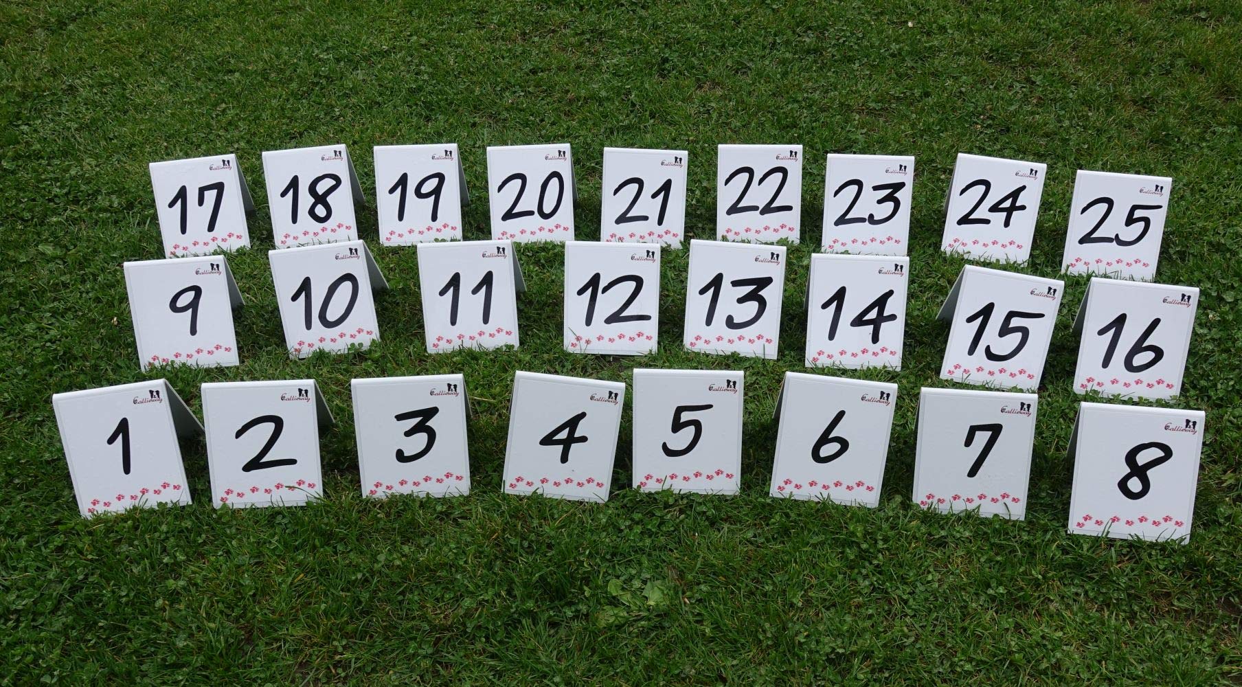 Numeri di parcours/numeri Rally Obedience – Set/Targhe – Set numerato 1 – 25