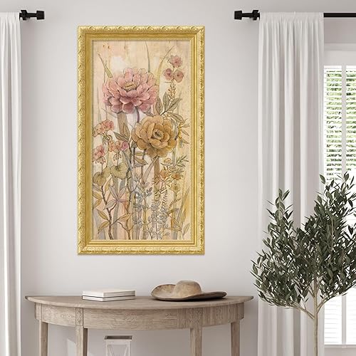 Miniatura 4 de Amanti Art Lienzo decorativo para pared de 36 x 20 pulgadas, diseño floral Chinoiserie II por Tim O'Toole, arte de pared de flores, decoración