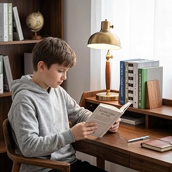 Muso Wood Book Ends, Thickened Wooden Bookends for Heavy Books, Creative Decorative Bookends for Shelves, Non-Skid Book Ends, Handmade Acacia Wood Bookends