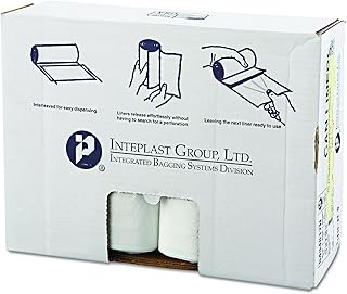 High-Density Can Liner, 43 x 48, 60 gal, 17 mic, 25 per Roll, Case of 8 Rolls