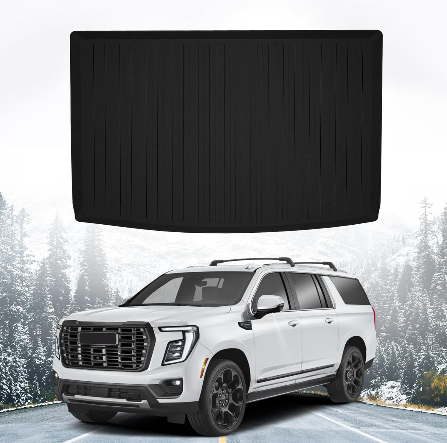 Premium Cargo Liner for GMC Yukon XL Denali 2021-2026 - 100% Protection - Custom Fit Car Trunk Mat - All-Season Black Cargo Mat - 3D Shaped Laser Measured Trunk Liners for Cadillac Escalade ESV