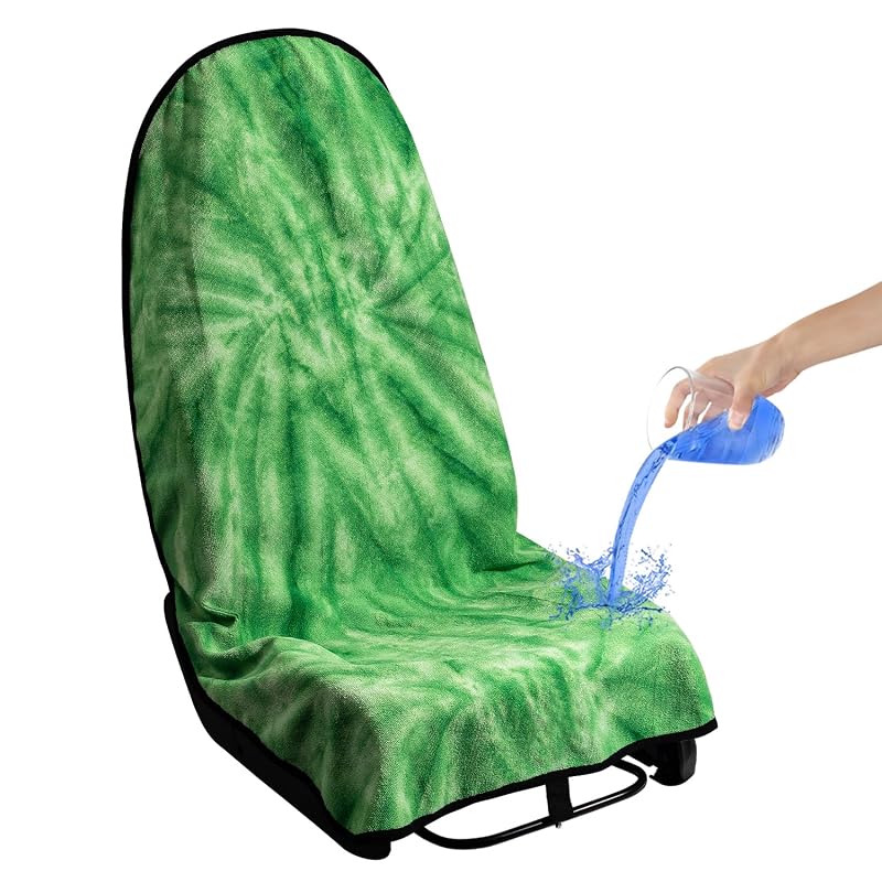 Capa Protetora para Banco de Carro DECKALY Impermeável com Tecido Antiderrapante Tie-Dye Green