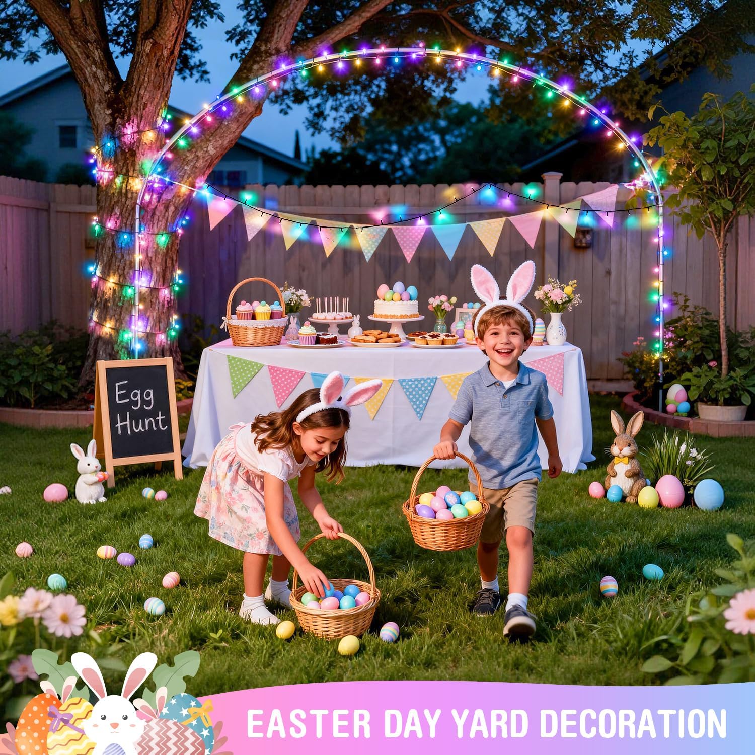 JMEXSUSS 250 LED Pastel Easter Lights, 91.5ft Christmas Lights Plug in image 2