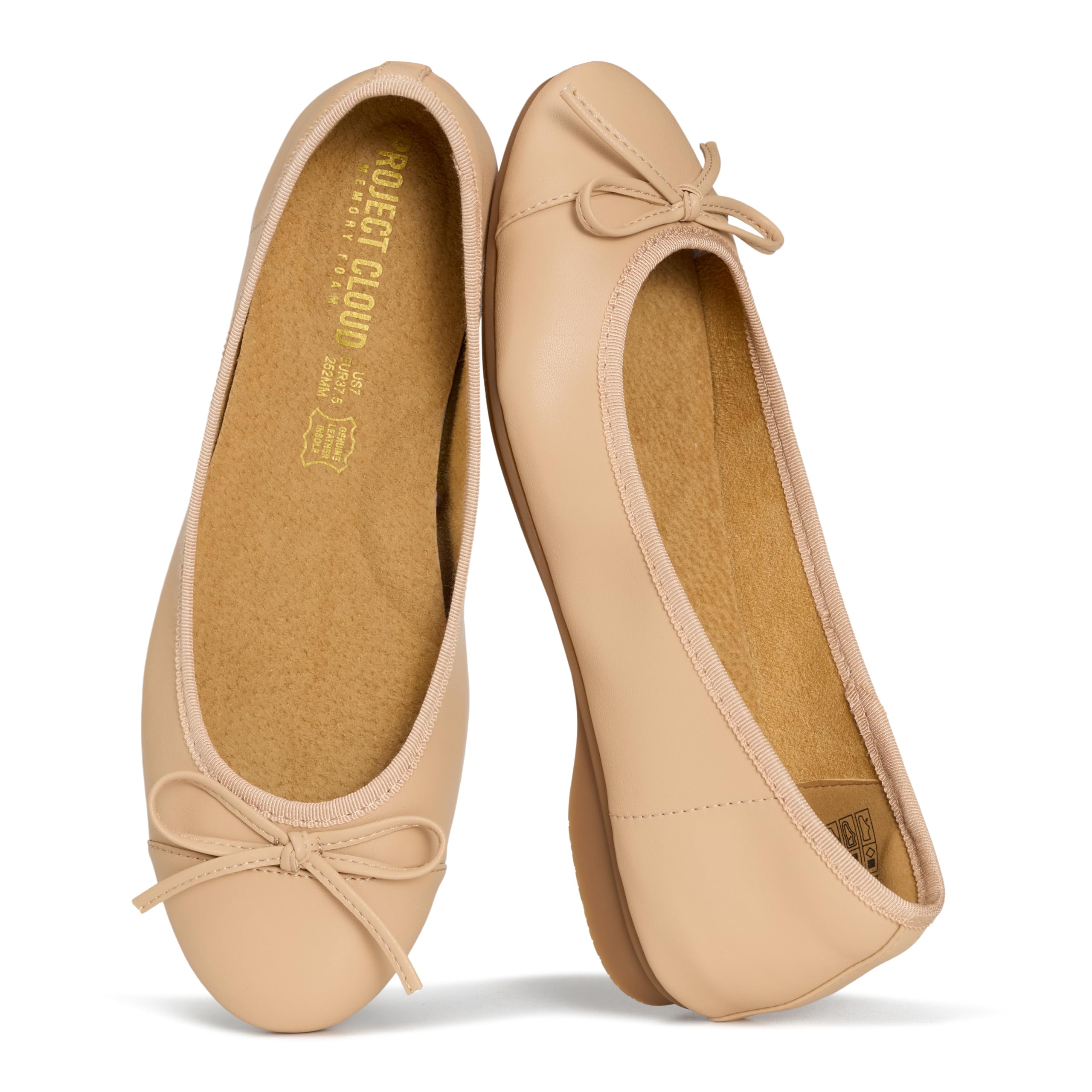 Project Cloud Ballet Flats for Women Shoes - Eco-Crafted with Memory Foam Insole Lightweight Mary Jane Flats - Non-Slip and Comfortable Womens Shoes (Ashley) — view 9