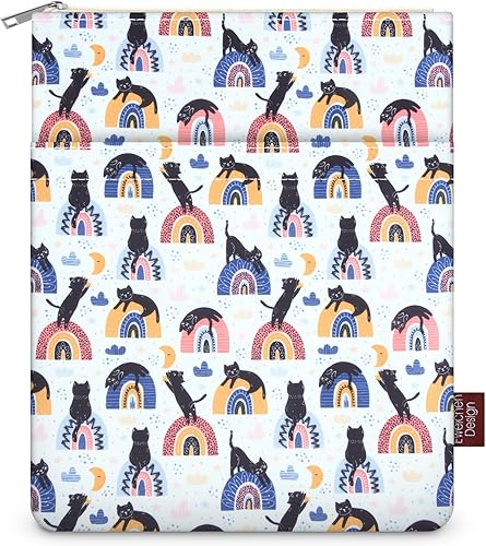 Funda de libro para amantes de los libros con cremallera, protector de libros de nerd de libros, fundas de libro para tapa dura, lavable,