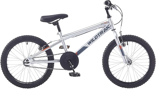 Wildtrak - 20 Inch Bike for Children 6-9 Years Old with Adjustable Brakes - Silver