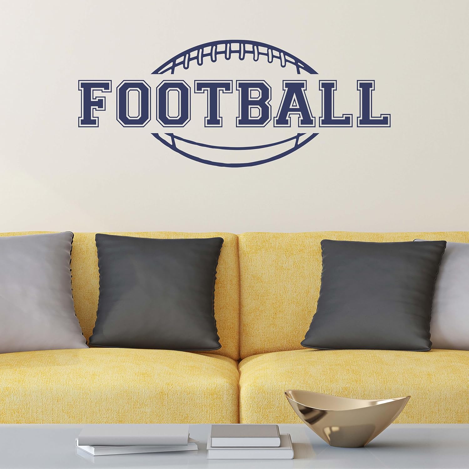 Football Signs | Football Wall Decal | Football Decor | Made in America | Dark Blue