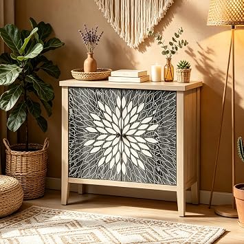 31.5" 2 Door Carved Accent Cabinet with Storage, Farmhouse Sideboard with Adjustable Shelf, Vintage Wood Storage Cabinet for Entryway, Living Room, Kitchen, Black