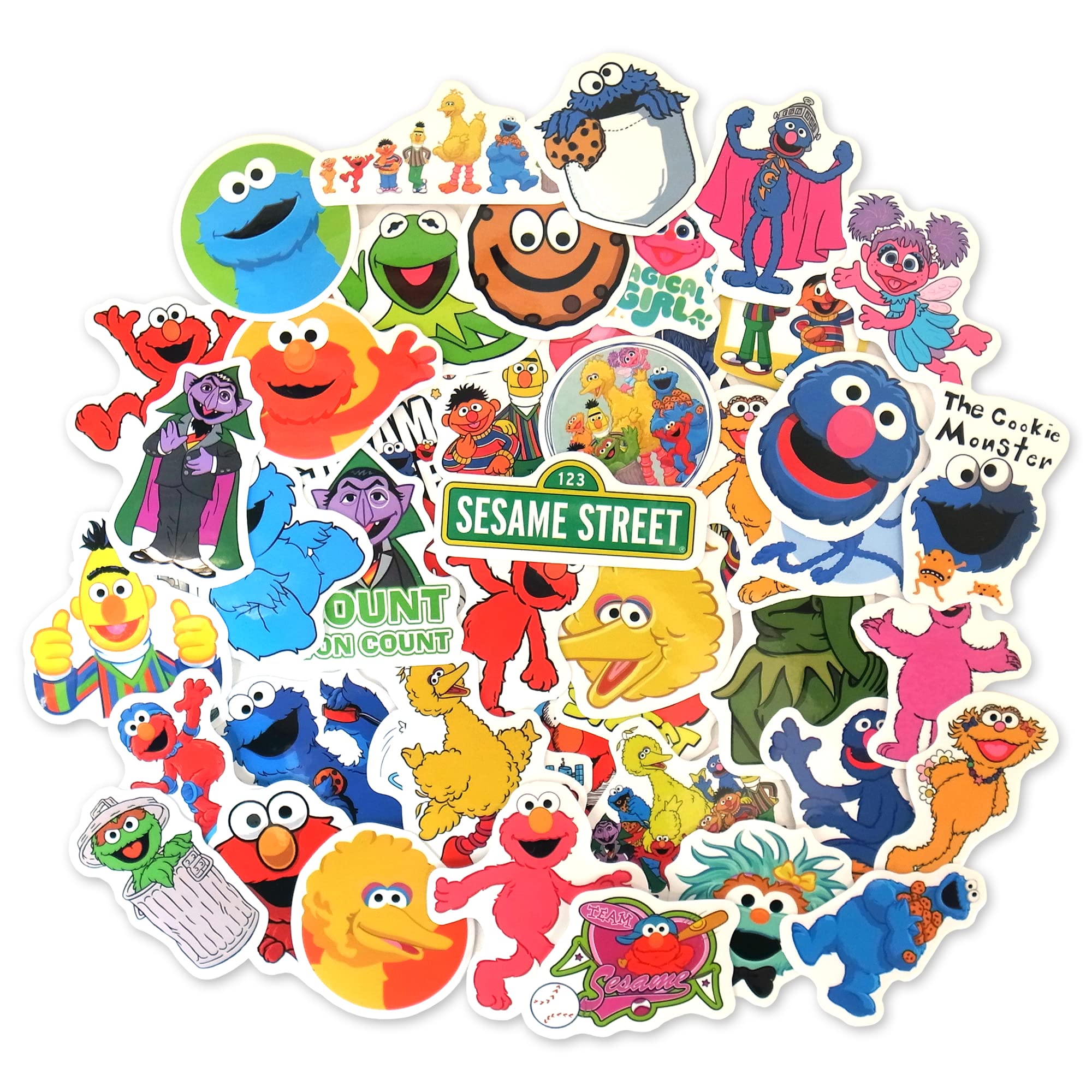 Amazon.co.jp: セサミストリート ステッカー 55枚セット PVC 防水  