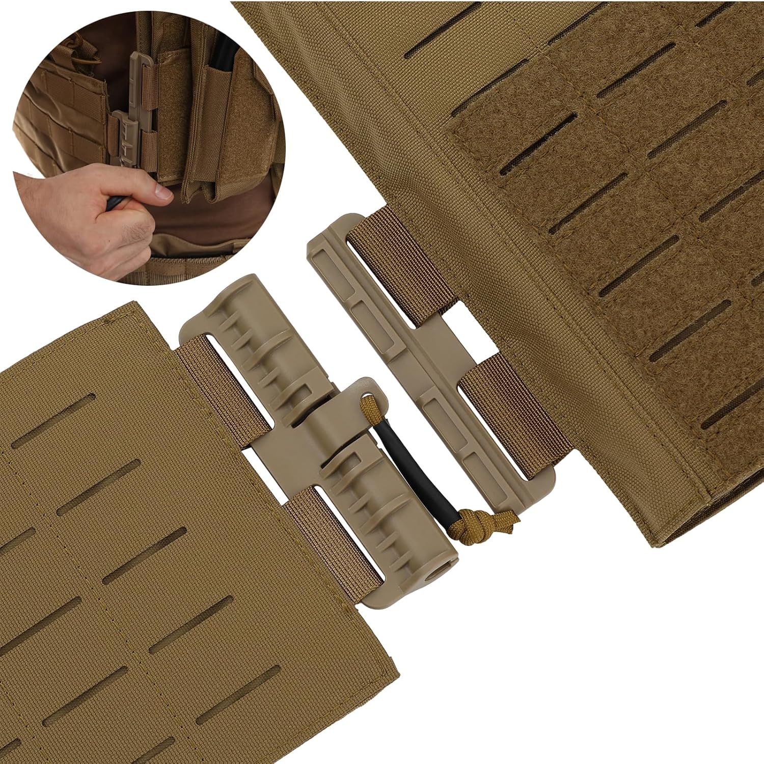 Tactical Molle for Men, Adjustable Airsoft Vest, Quick Release, Durable & Lightweight for Military Training, Hunting, Gaming - Image 4