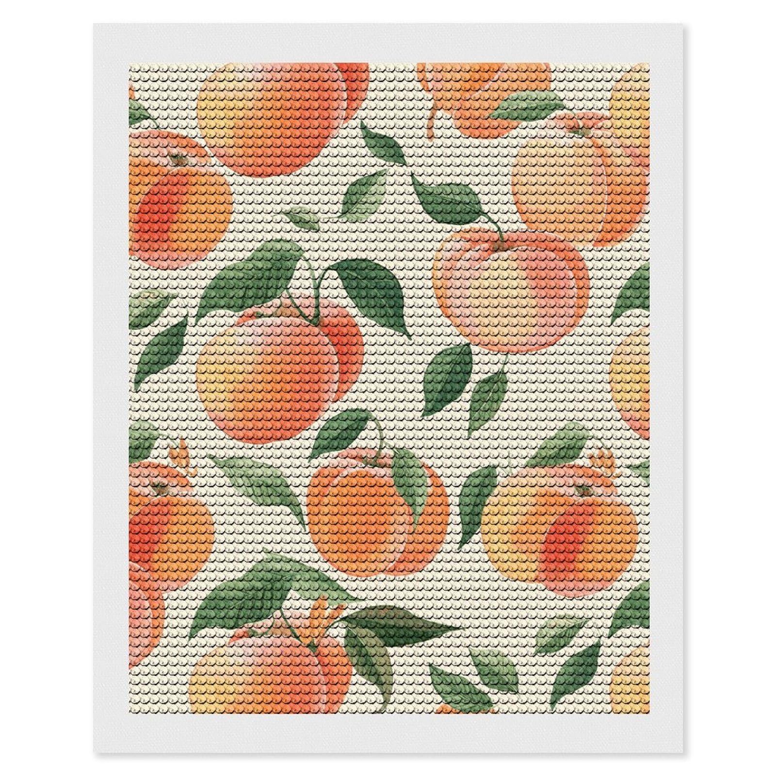 NONHAI Diamond Painting Kits for Adults - DIY Diamond Art Kits for Beginners - Full 5D Paint Drill Diamond Dots Paintings- Peach Diamonds Pictures Gem Art and Craft Wall Decor 16"x20"