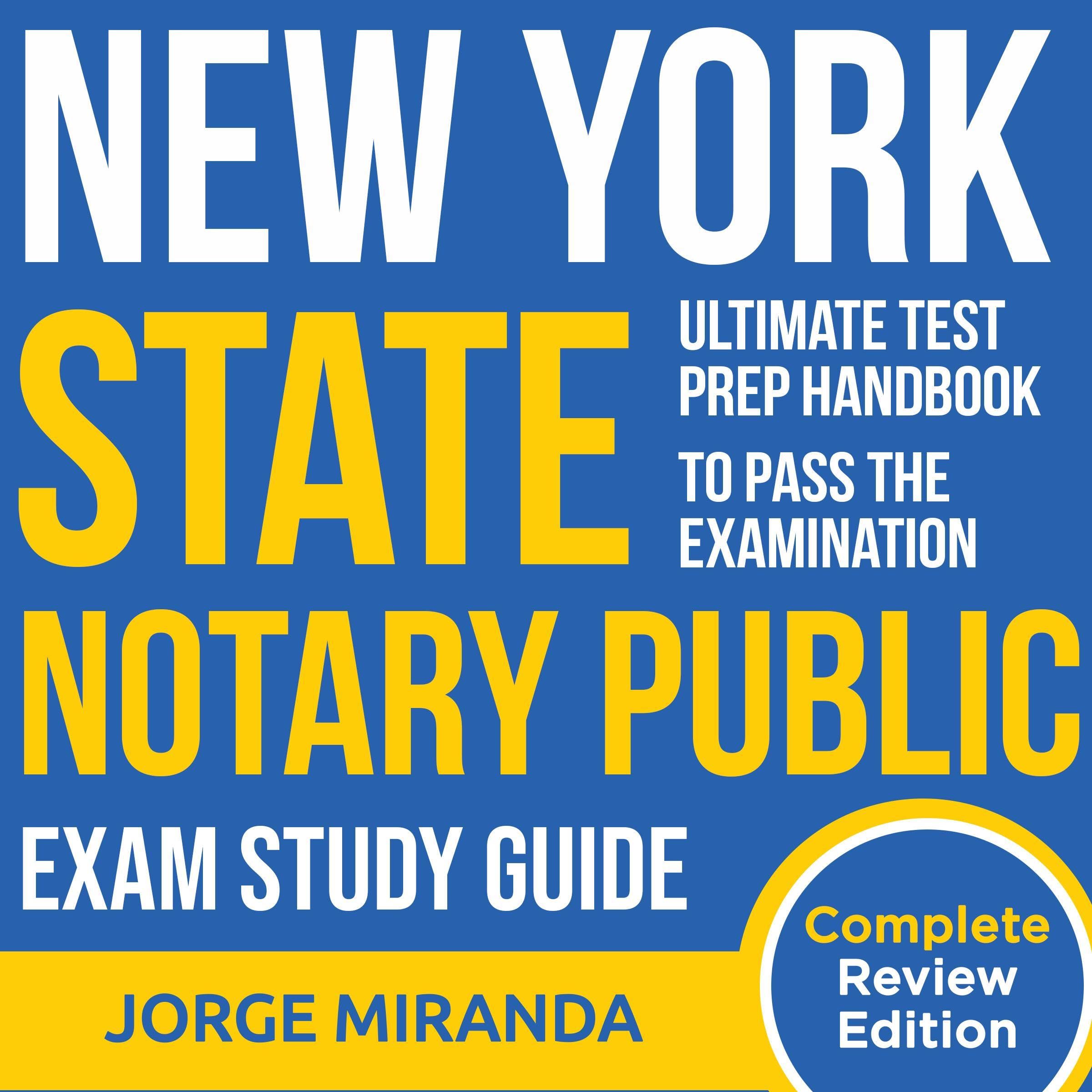 Cover art for New York State Notary Public Exam Study Guide (Complete Review Edition)