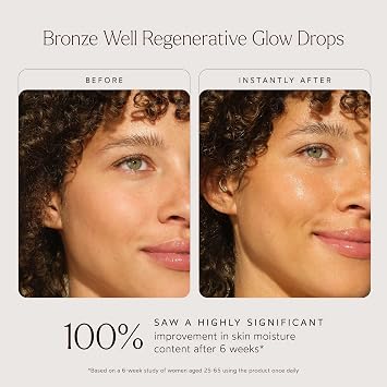 True Botanicals Bronze Well Regenerative Glow Drops | Naturally Bronzing | Moisturize Skin & Add a Slight Glow | All Skin Types | Dermatologist Tested, All Natural, Vegan | 1 fl oz | 30 ml