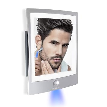 Zadro Products ZWTAR20S Rechargeable LED Lighted Fogless Shower Shaving Mirror, Silver & White