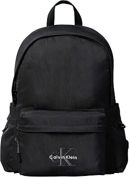 Calvin Klein Men s Medium Bold Round Backpack, Black Black, One Size