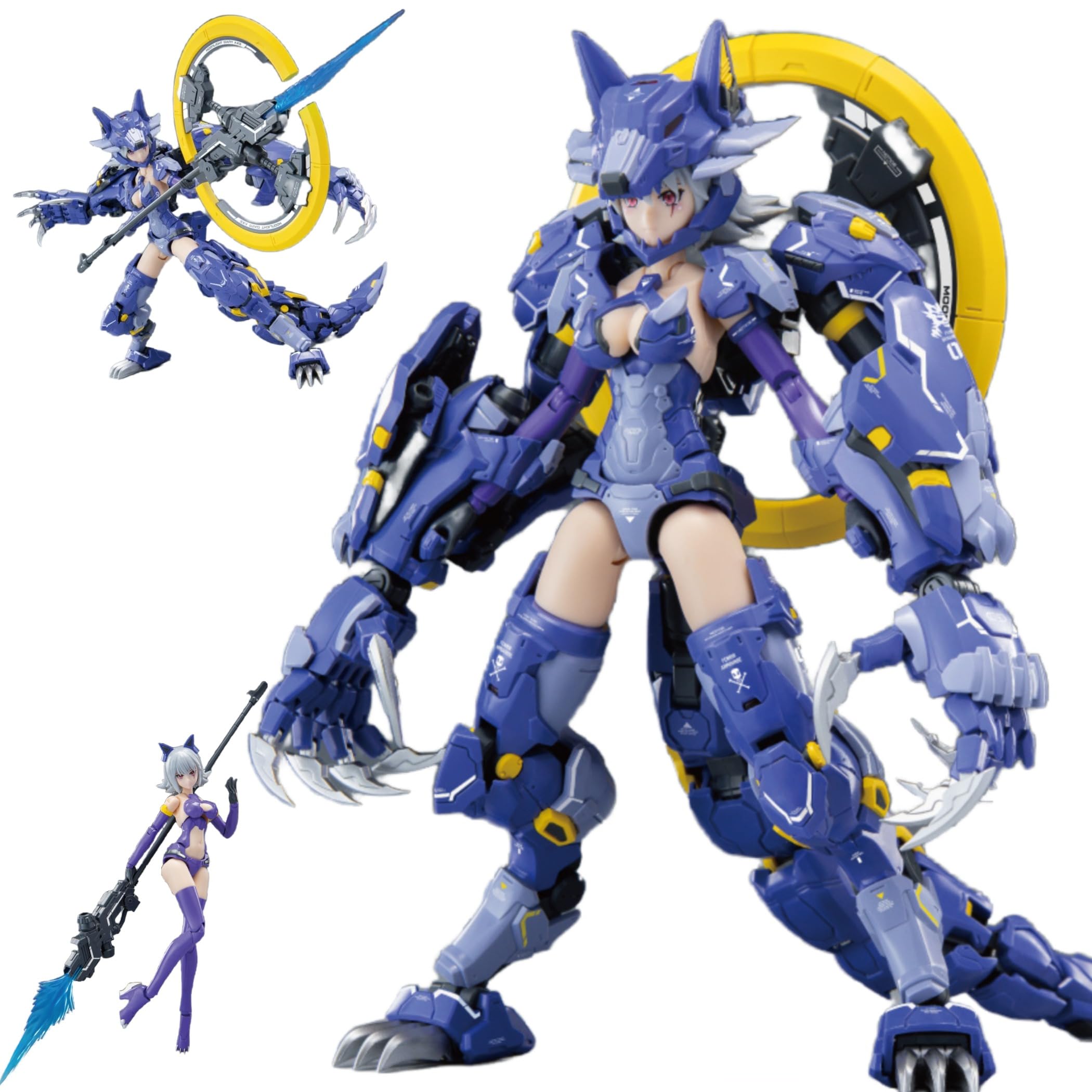 E-Model ATK Girl Fenrir 1/12 - Kit de modelo de plástico Wolf Mecha Girl de 170 mm, figura de anime articulada sin montar con accesorios de armas, modelo para construir de la serie Endless