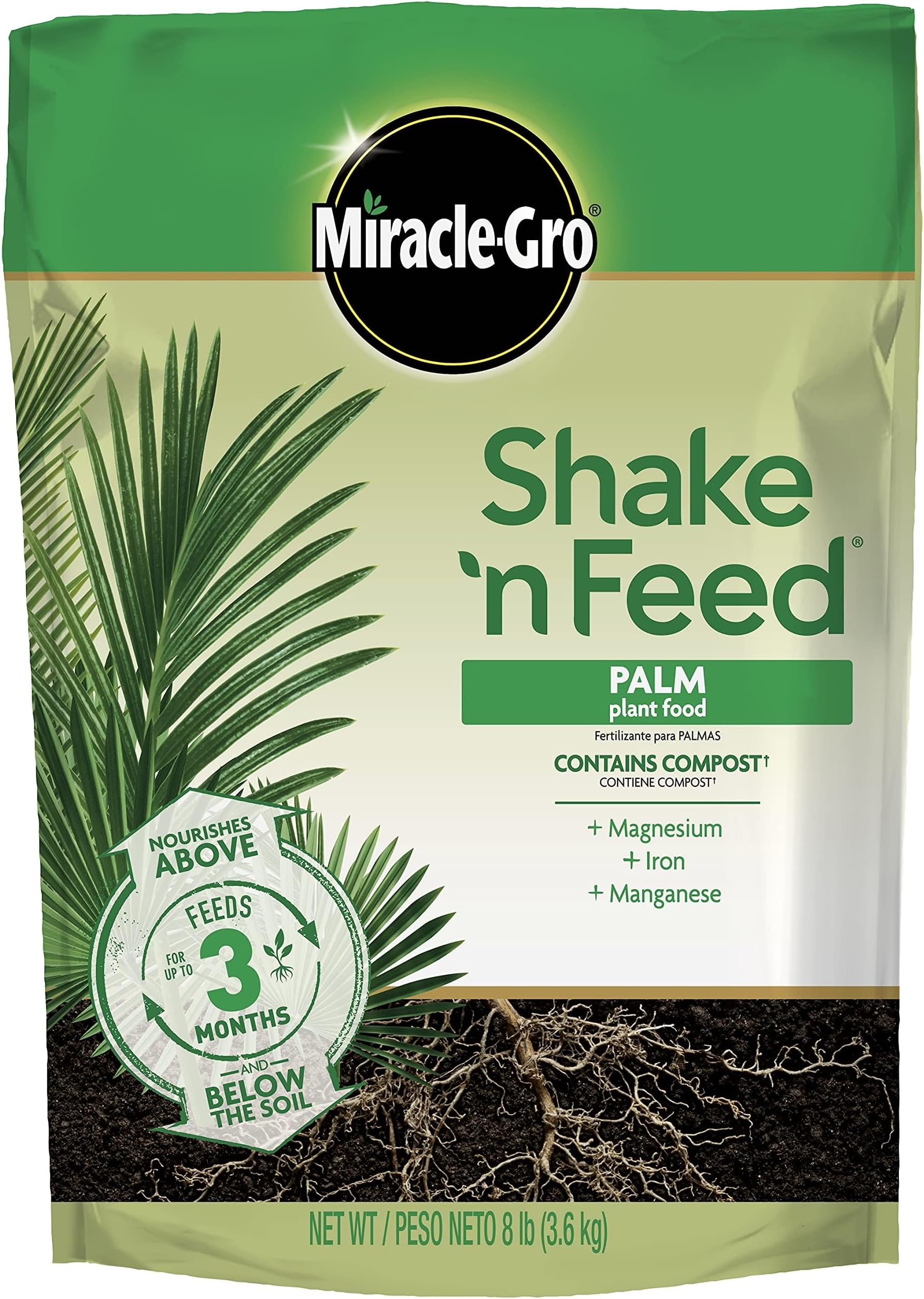 Miracle-Gro Shake 'N Feed Palm Plant Food, 8 lb., Feeds up to 3 Months