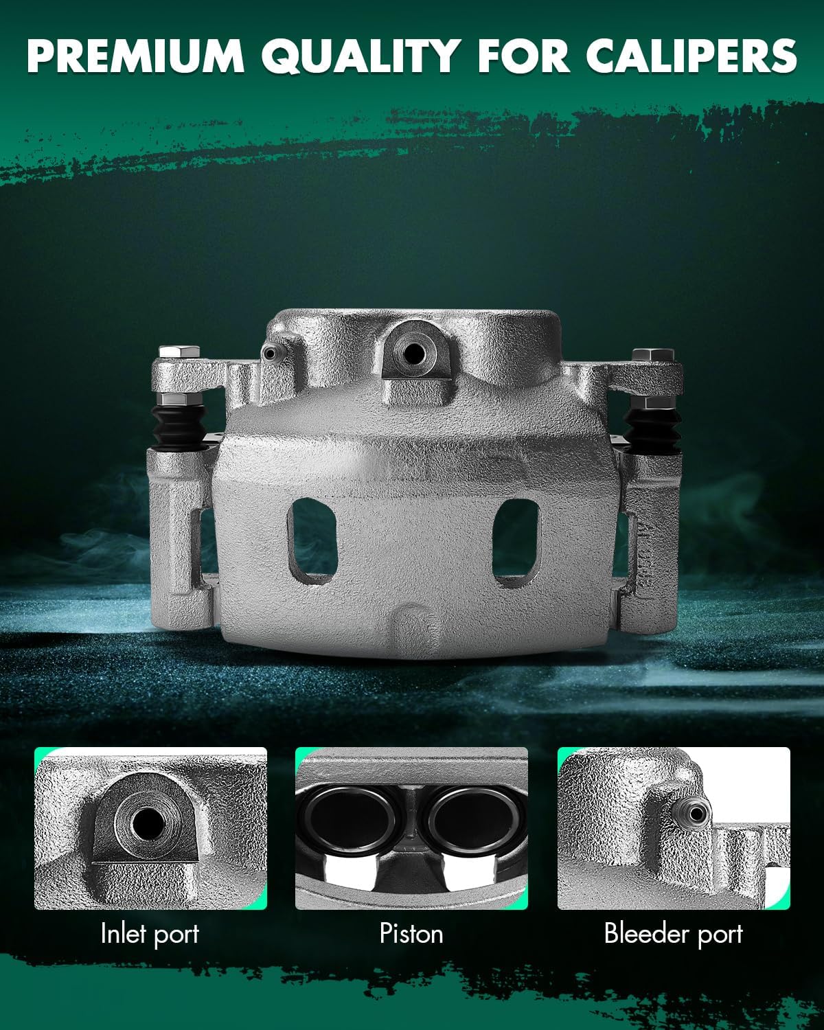 SCITOO Front Left Brake Caliper With Bracket 18B4919A Compatible For Cadillac 2008-2019 For Chevrolet 2008-2019 For GMC 2008-2018