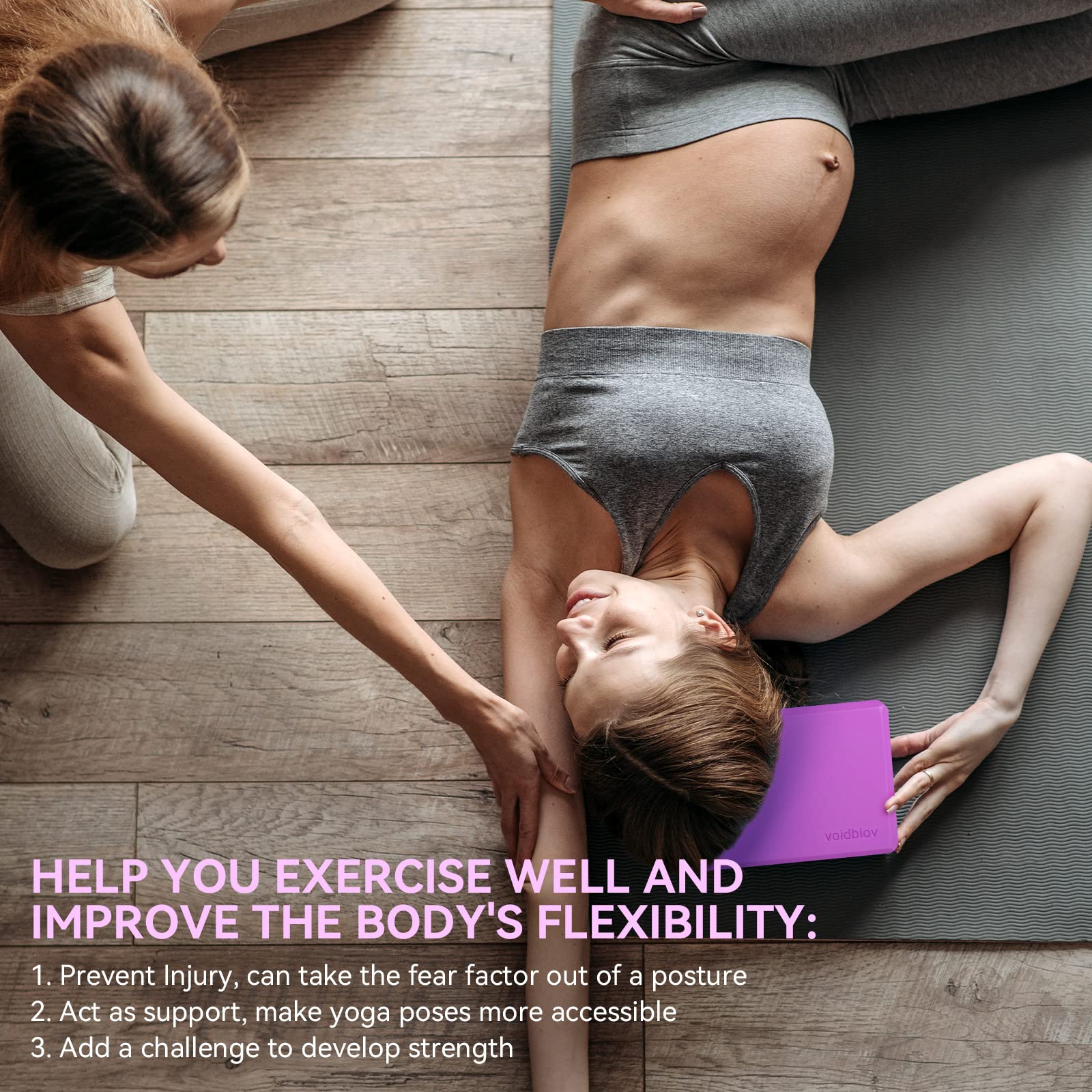 Blocchi di yoga in schiuma Mattoncini per esercizi di Pilates, blocco funzione ausiliario di danza ad alta densità 9 "x6" x3 ", Offre supporto e stabilità